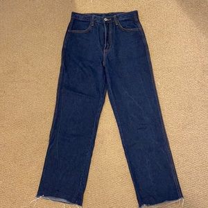 Brandy Melville high rise dark wash jeans